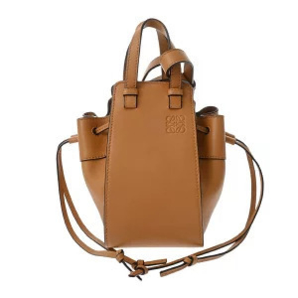 Loewe Hammock Drawstring Bag Beige Cream Calf Leather Shoulder